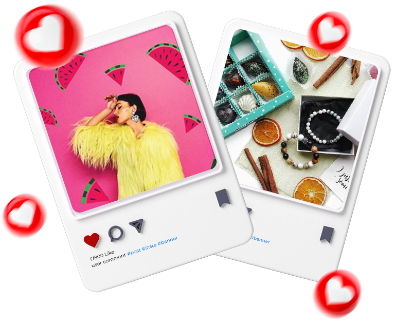 Разработка продающих креативов для таргетированной рекламы в Instagram от агентства Web Traffic: примеры ярких постов с высокой вовлеченностью.